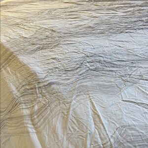 SFERRA Silver Gray Wave Striped Duvet Cover Full/Queen Made in Italy 88x92